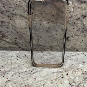 Transparent IPhone 11 phone case with black accents on sides